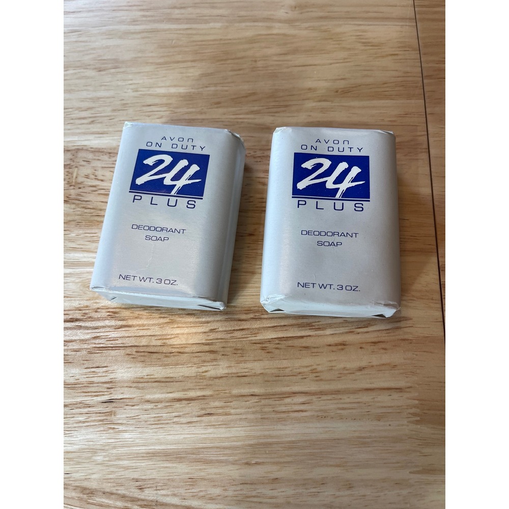 Vintage Avon On Duty 24 Plus Deodorant Soap Set of 2 Bars 3oz Each 1991 New